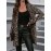 Plus Size Leopard Print Mid-Length Cardigan, Loose & Figure-Flattering Women's Top, Versatile Retro Wild-Style Long-Sleeve Coat For Daily Commute, Parties, Outings, Womens Plus Size Clearance, Christmas
