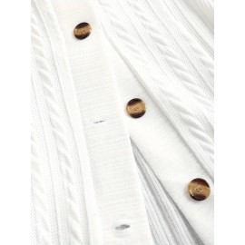 Plus Size, Plus Size Y2K Twist Plaid Faux Fur Patchwork Hooded Coat Button Long Cardigan