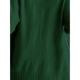 Elegant Oversized Long Sleeve Cardigan for Women - Solid Color, Medium Stretch, with Pockets, Fall/Winter Fashion, Plus Size, Pink