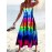 [Tie-Dye Beach Dress] Vibrant Tie-Dye Print Women's Sleeveless Dress | Lightweight Breathable Round Neck, Machine Washable, Spring Summer Beach Vacation Casual Outfit - Blue Yellow Pink Purple on Black Background Fabric