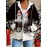 Plus Size Women'S 3D Snowman Print Zip-Up Hoodie Jacket - Winter Warm Full-Zip Sweatshirt with Pockets, Loose Fit H-Line Silhouette, Long Sleeve Round Neck & Drawstring Hood, Cozy Casual Outerwear for Christmas & Autumn Winter (Snowman & Snowflake D