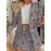 [Plaid Skirt Set] Elegant Plaid Pattern Button Skirt Set | Lapel Collar Long Sleeve Blazer & High Waist Skirt Outfits for Women | Spring & Fall Clothing