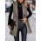 Women'S Herringbone Pattern Double-Breasted Lapel Vest Suit Jacket - Sleeveless H-Line Silhouette with Structured Lapel Collar, Beltless Waist & Knee-Length Design for Spring Summer Fall, Casual to Semi-Formal Outfits - Versatile Outerwear for Jeans to Dresses (No Belt Included)