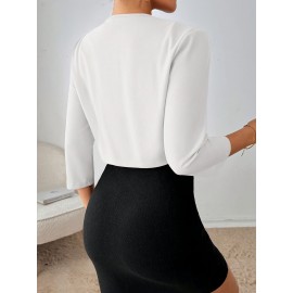 Women'S Stylish Pleated Collar Blazer