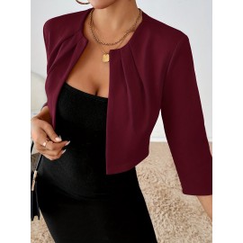 Women'S Stylish Pleated Collar Blazer